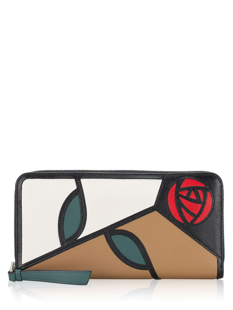 Calfskin Puzzle 10 Mackintosh Re-edition Zip Wallet Mocca Multicolor