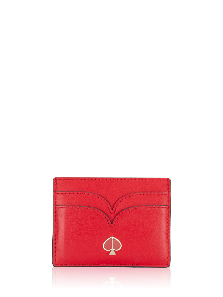 Nicola Bicolor Card Holder Hot Chili