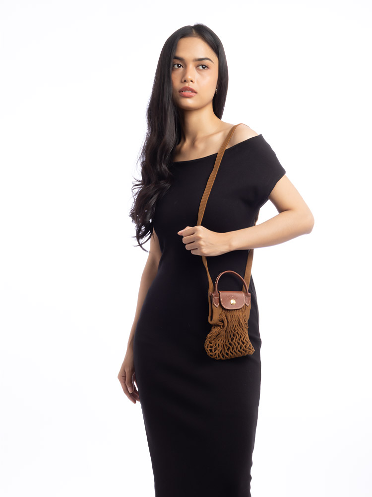 Le Pliage Filet Crossbody XS Brown