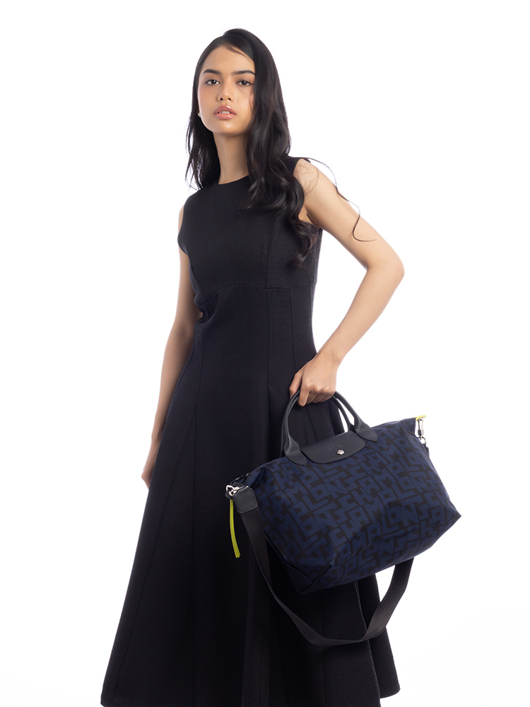 Le Pliage LGP Medium SH Black Navy 