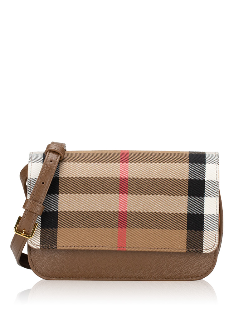 Canvas House Check Madison MX Crossbody Earth