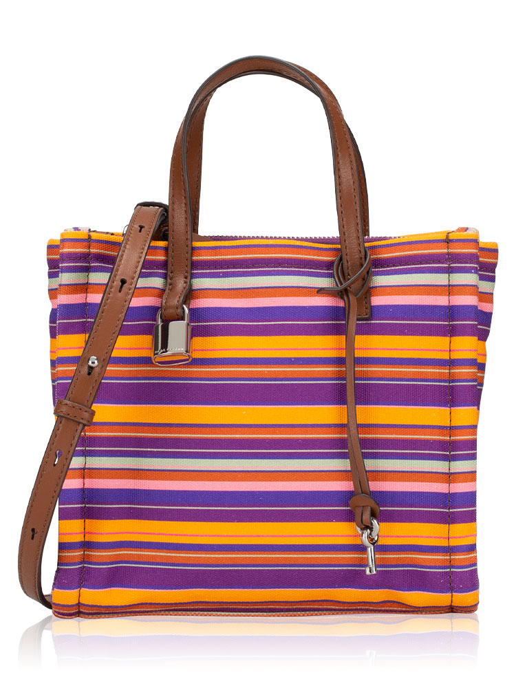 4P3HTT033H03 The Grind Stripe Mini Tote Purple Multi