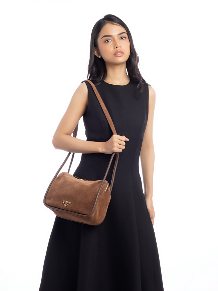 Suede Darling Shoulder Bag Cocoa