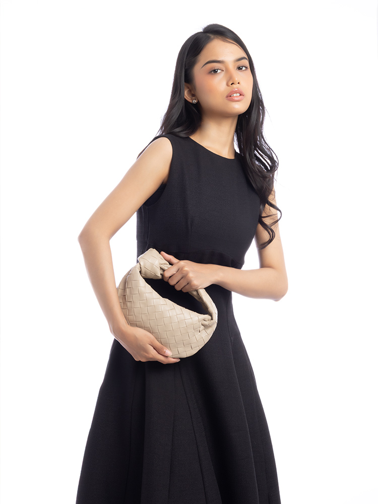 Nappa Intrecciato Mini Jodie Ecru