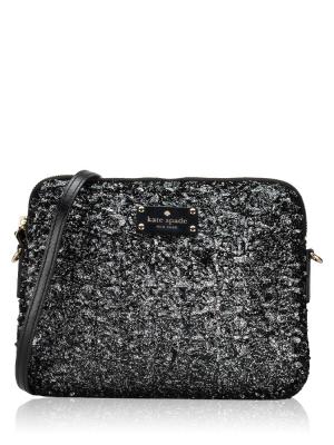Sequin Crossbody Black