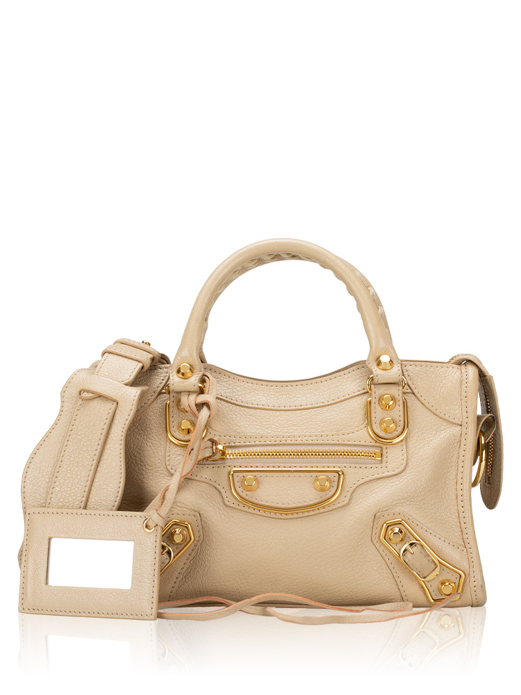 Gold Metallic Edge Mini City Beige Tapioca