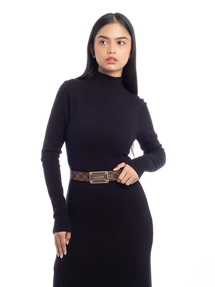 Damier Ebene 90mm LV Inventeur Reversible Belt Sz 90