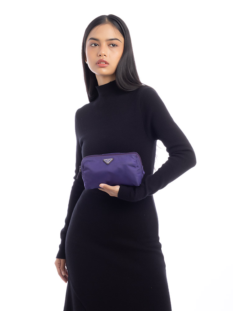 1NA693 Tessuto Cosmetic Pouch Viola