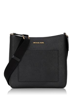 Gloria Leather Medium Pocket Swingpack Black