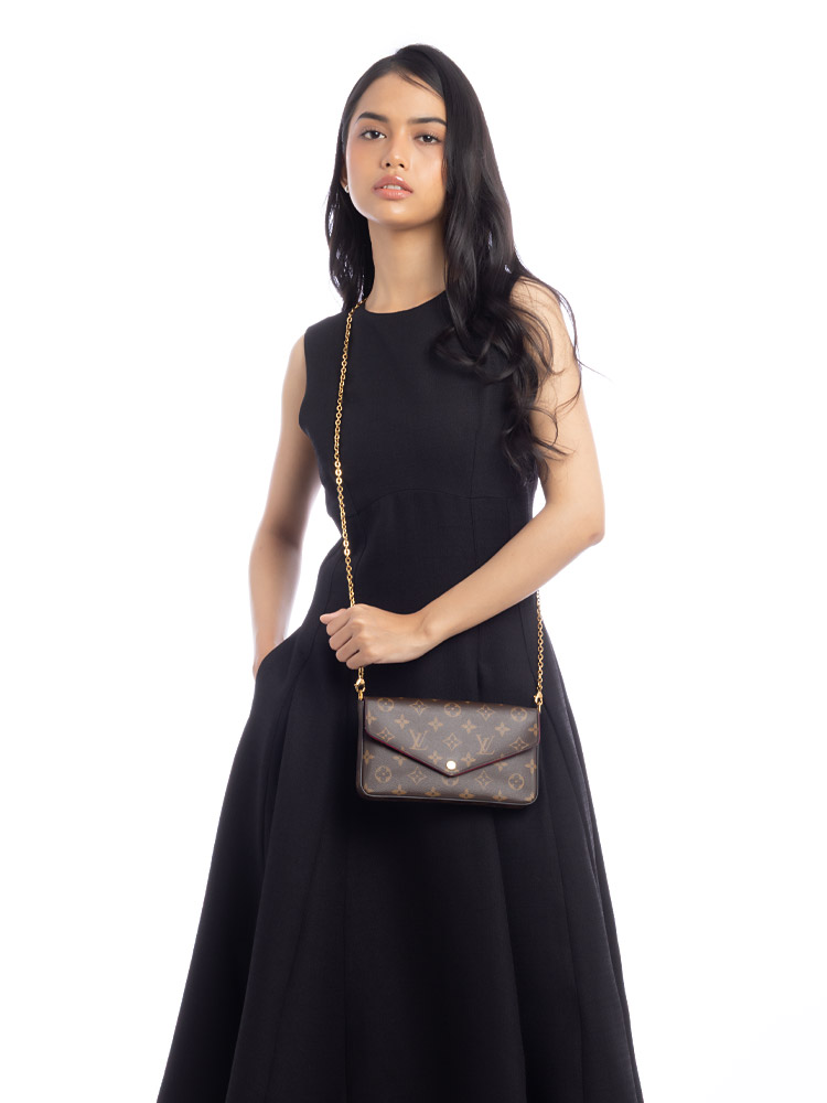 Monogram Pochette Felicie Fuchsia