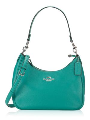 CJ517 Teri Leather Hobo Bright Green