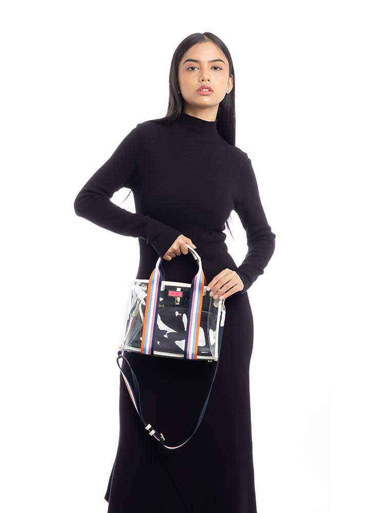 Sam See Through Medium Satchel Blazer Blue Multi