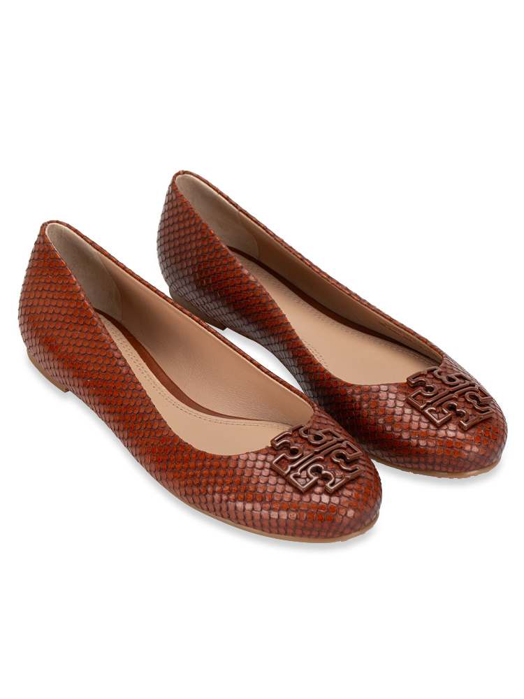 Reptile Ballet Flats Brown Sz 6.5