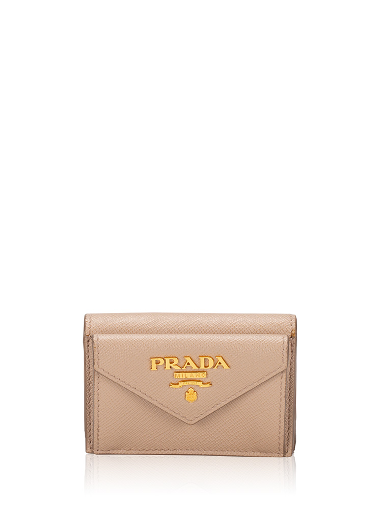 1MH021 Saffiano Metal Trifold Wallet Cipria