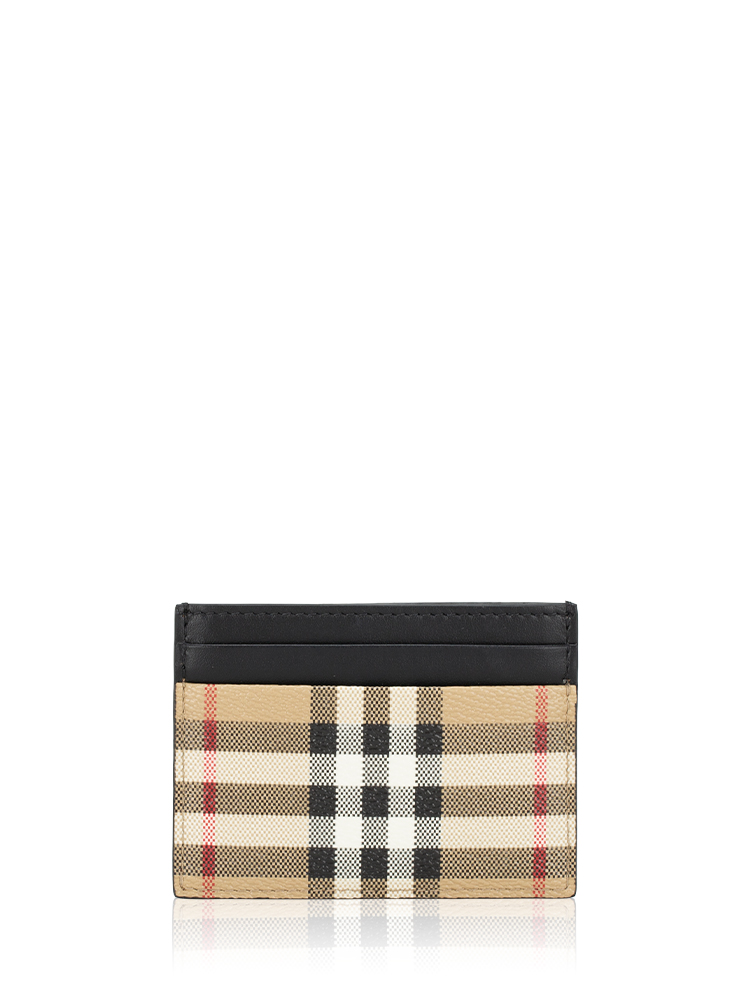 Vintage Check Archive Sandon Card Holder Beige Black