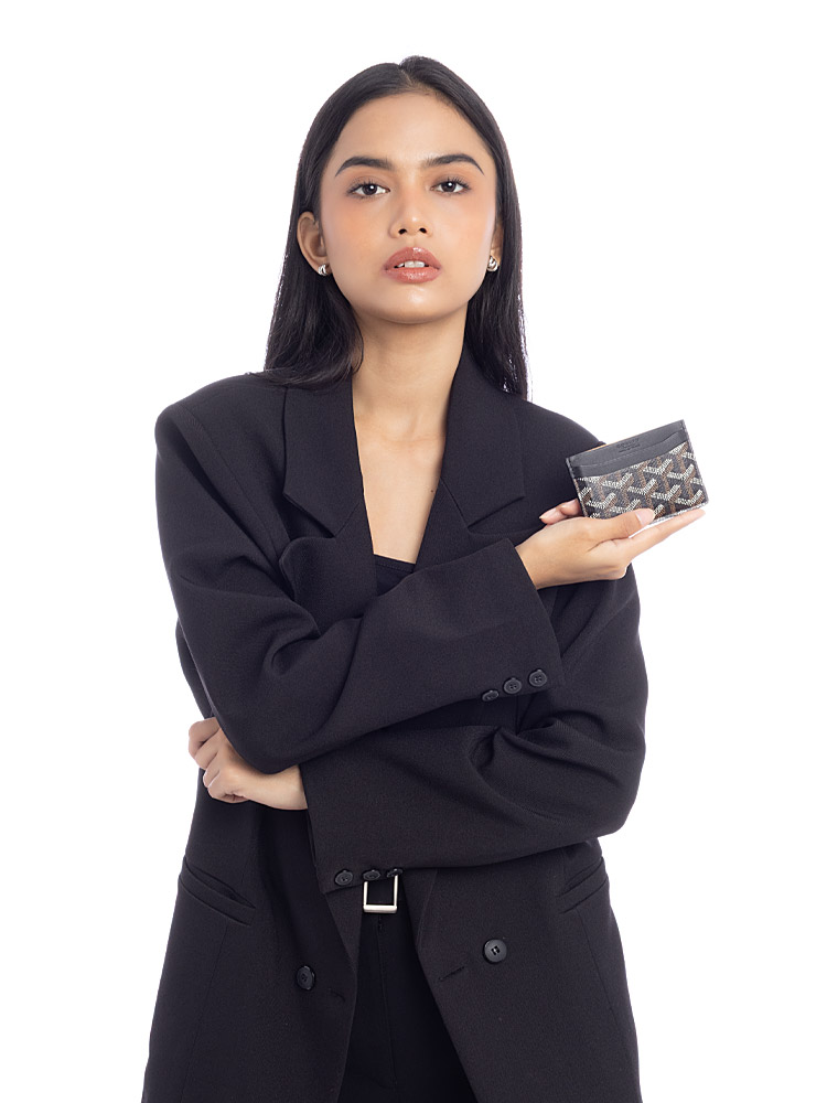 Goyardine Saint Sulpice Card Holder Noir