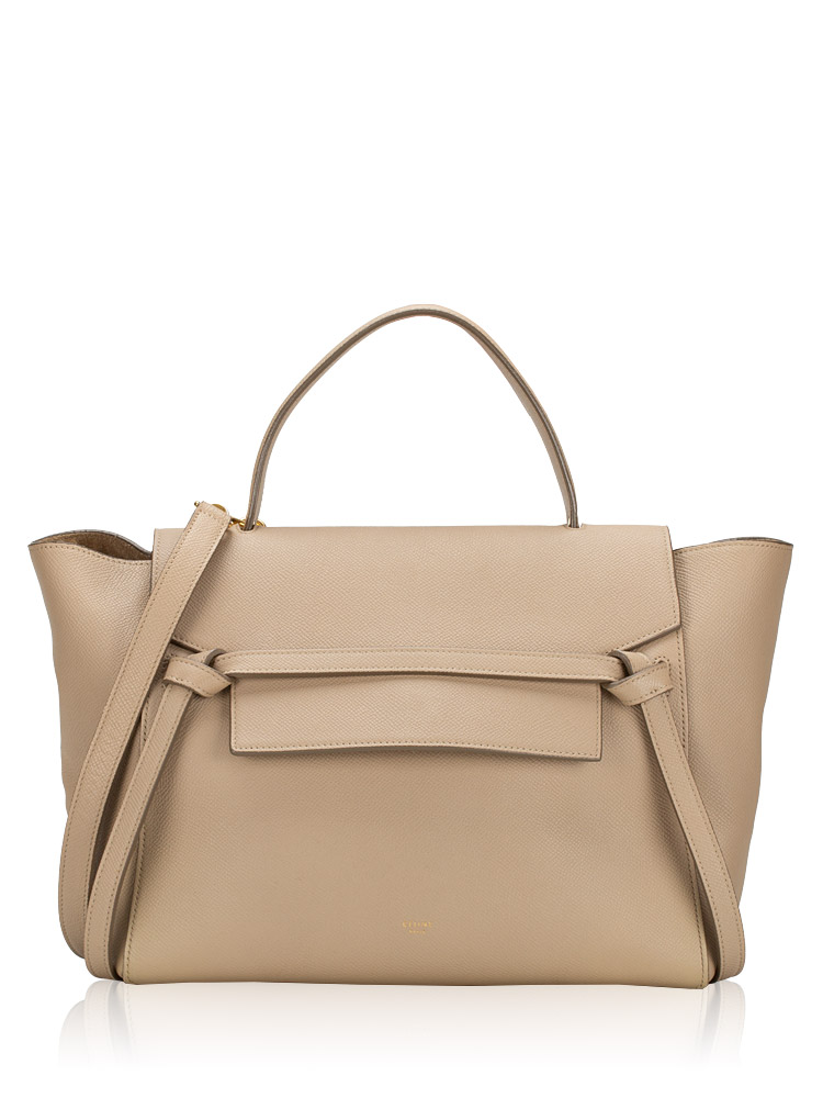 Grained Calfskin Mini Belt Bag Light Taupe