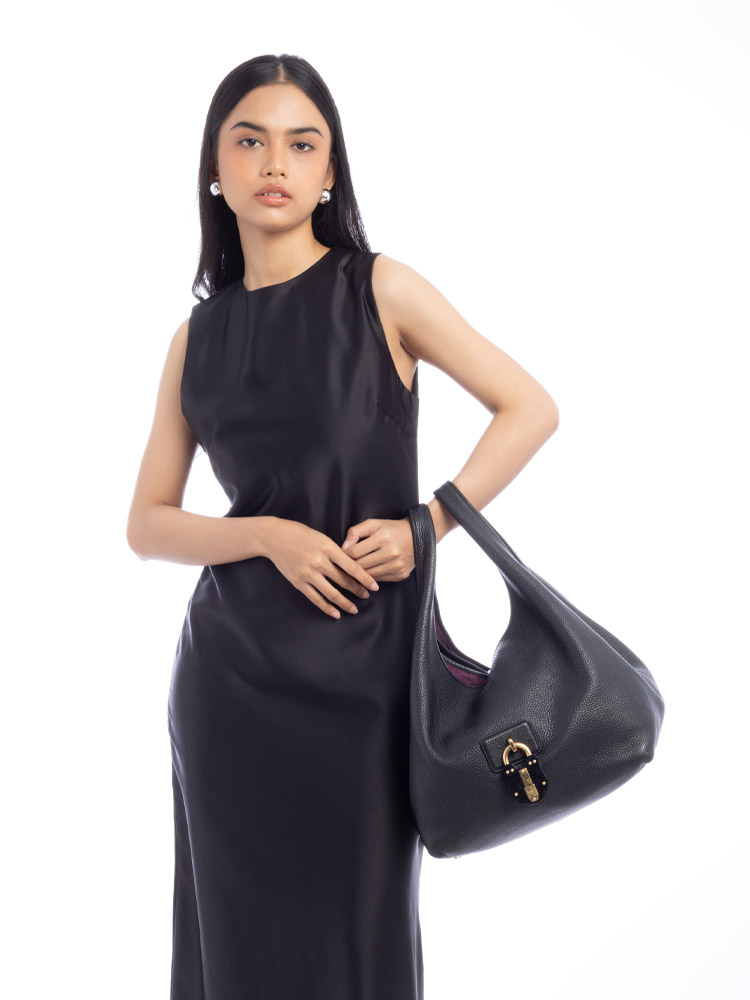 Calfskin Calle Tote Black