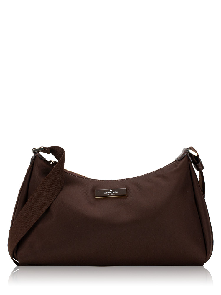 Carter Nylon Small Shoulder Bag Hot Fudge