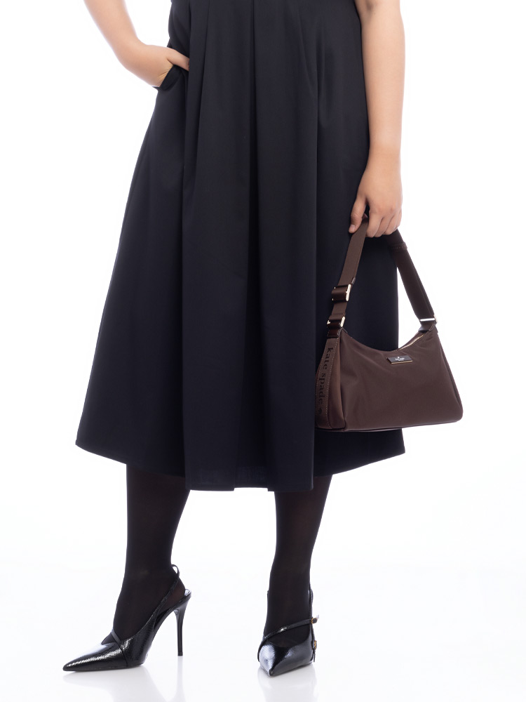 Carter Nylon Small Shoulder Bag Hot Fudge