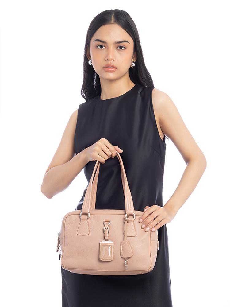 Vitello Daino Bauletto Cammeo Rosa