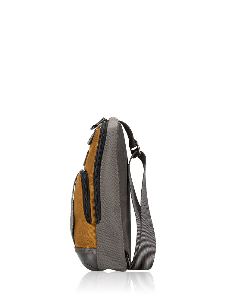 Men Fife Slim Sling Bag Light Grey Gold