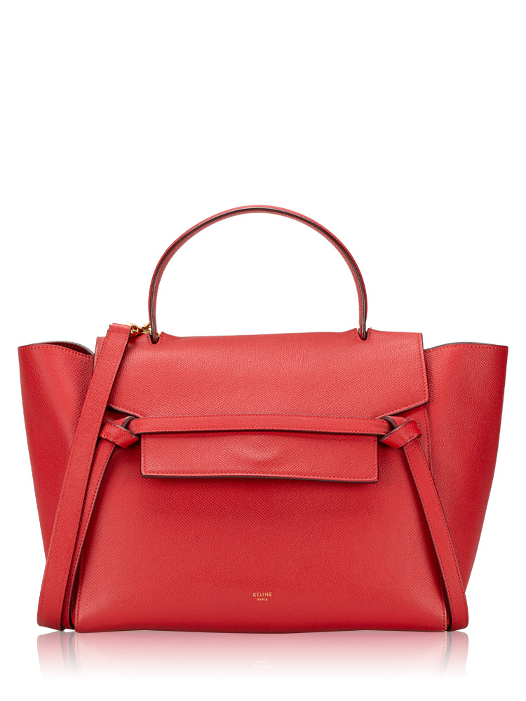 Grained Calfskin Mini Belt Bag Coquelicot