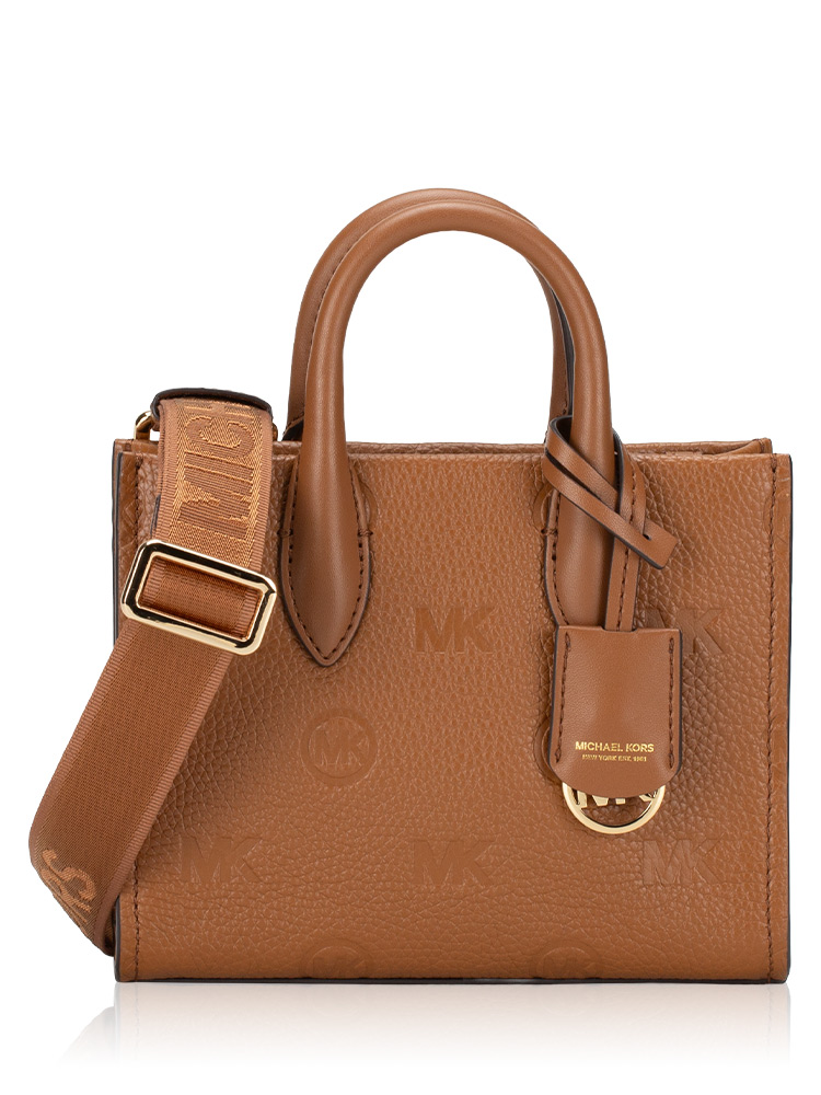 Mirella Logo Embossed Leather Xs Crossbody Luggage