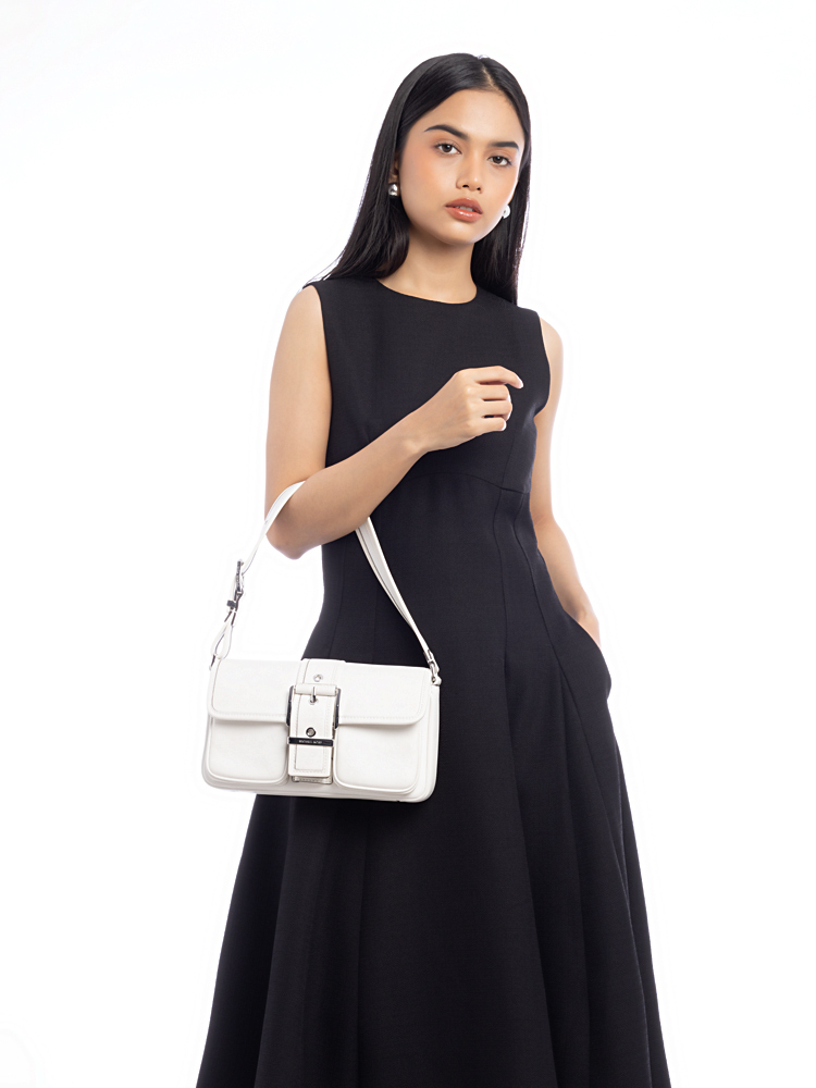 Colby Medium Shoulder Bag Optic White