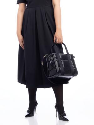 Kip Puffy Small Tote Black