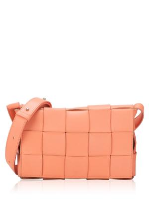 Nappa Maxi Intreccio Cassette Crossbody Peachy