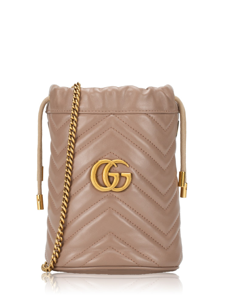 GG Marmont Matelasse Mini 2.0 Bucket Bag Porcelain Rose