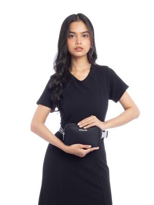 Khai Nylon Small Belt Bag Black