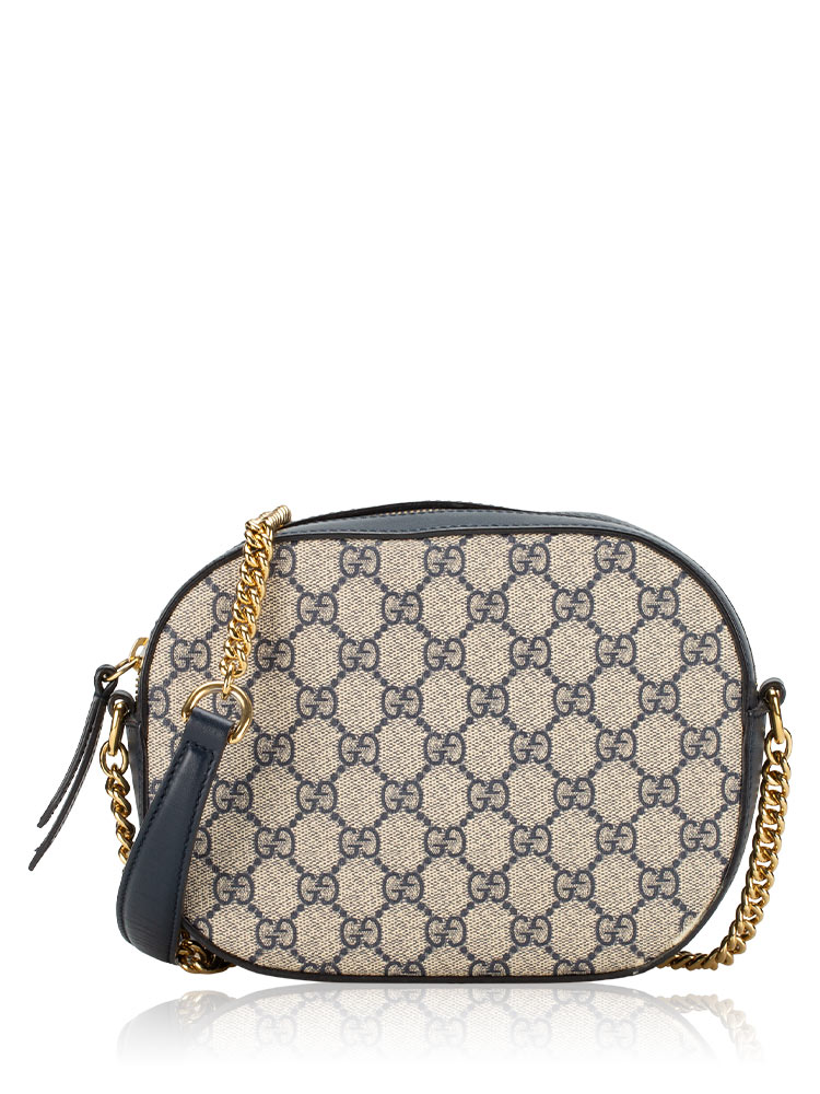 GG Supreme Linea Mini Crossbody Beige Blue