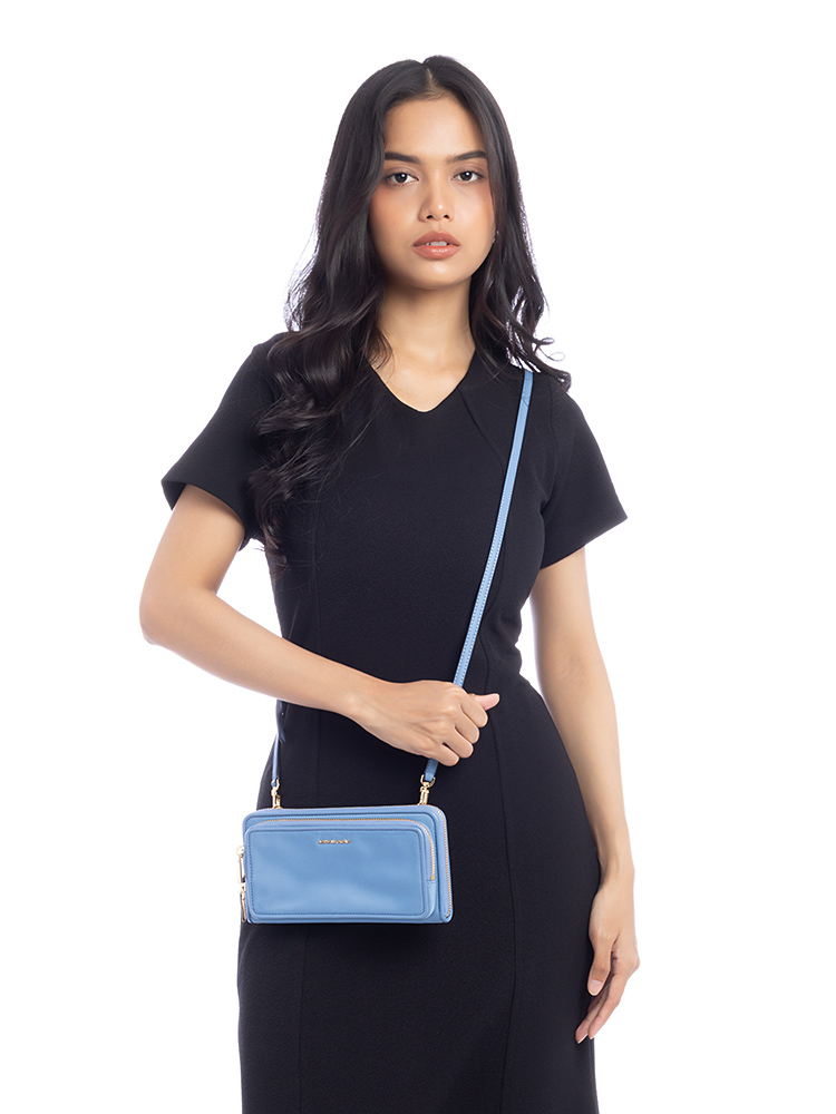 Jet Set Nylon Large Crossbody French Blue