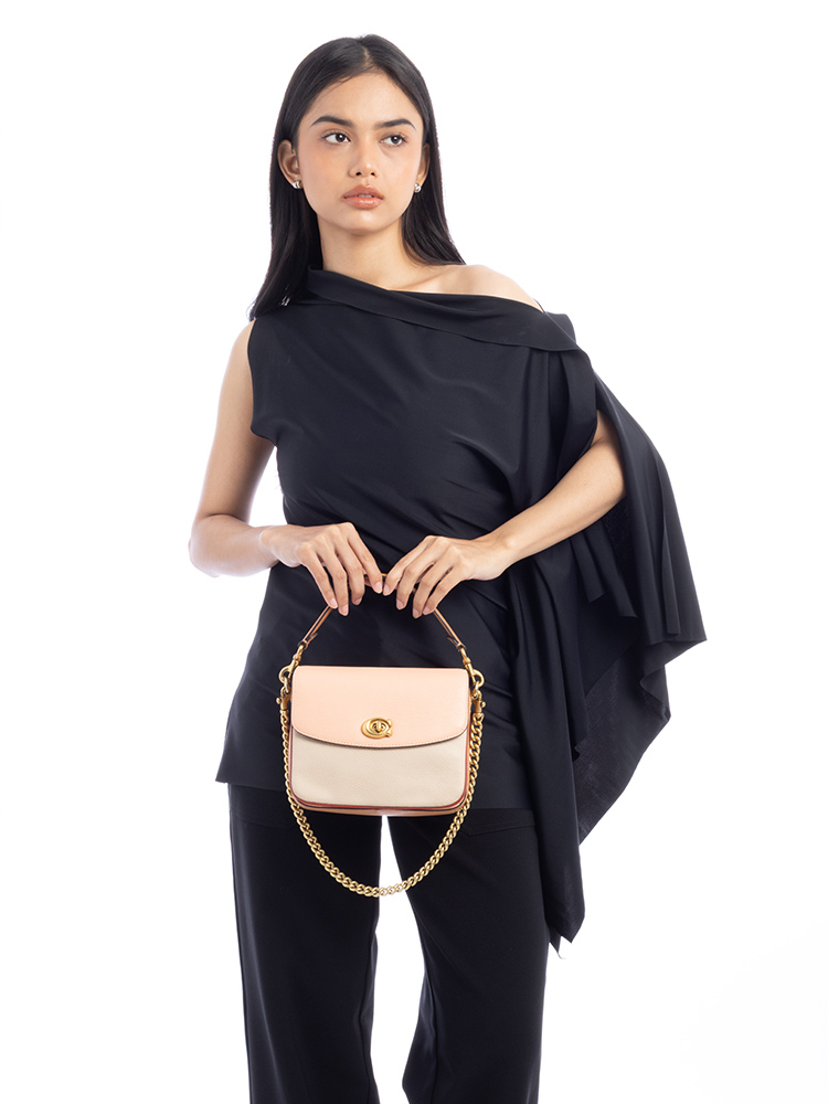 89088 Colorblock Cassie 19 Crossbody Ivory Blush