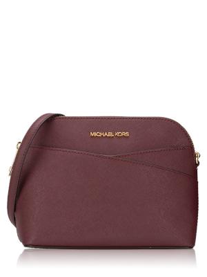 Jet Set Medium Dome Crossbody Oxblood