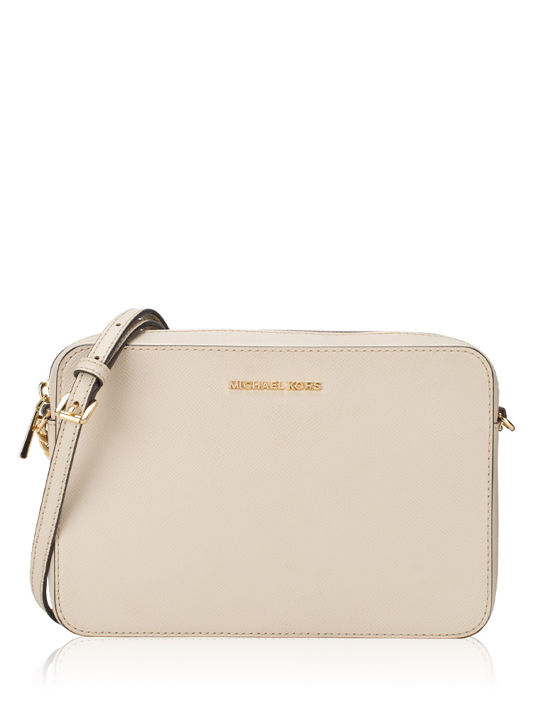 Jet Set Large Saffiano Crossbody Light Cream