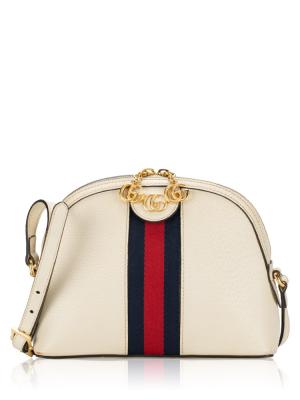 Calfskin Ophidia Dome Small Shoulder Bag Mystic White
