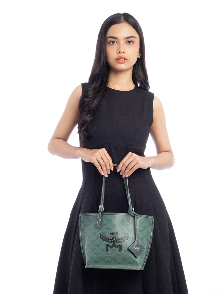 Lauretos Nappa Himmel Mini Tote Forest Green