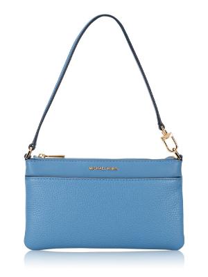 Jet Set Leather Medium Convertible Wristlet French Blue