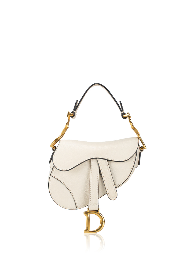 Goatskin Micro Saddle Bag Latte