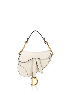 Goatskin Micro Saddle Bag Latte