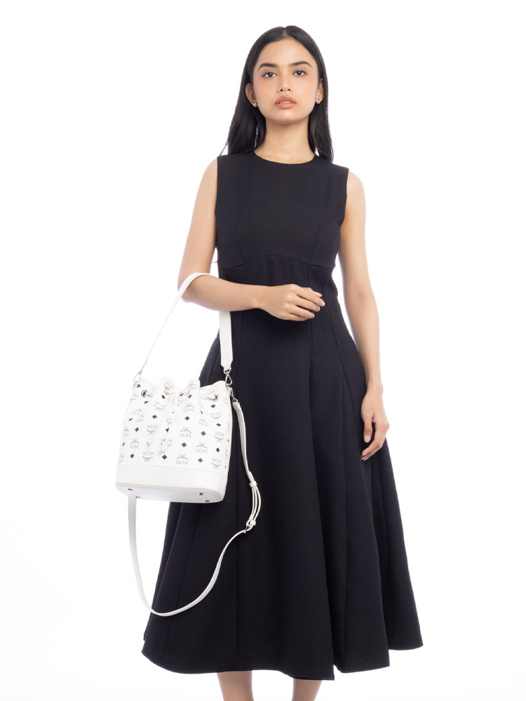 Visetos Dessau Medium Bucket Bag White