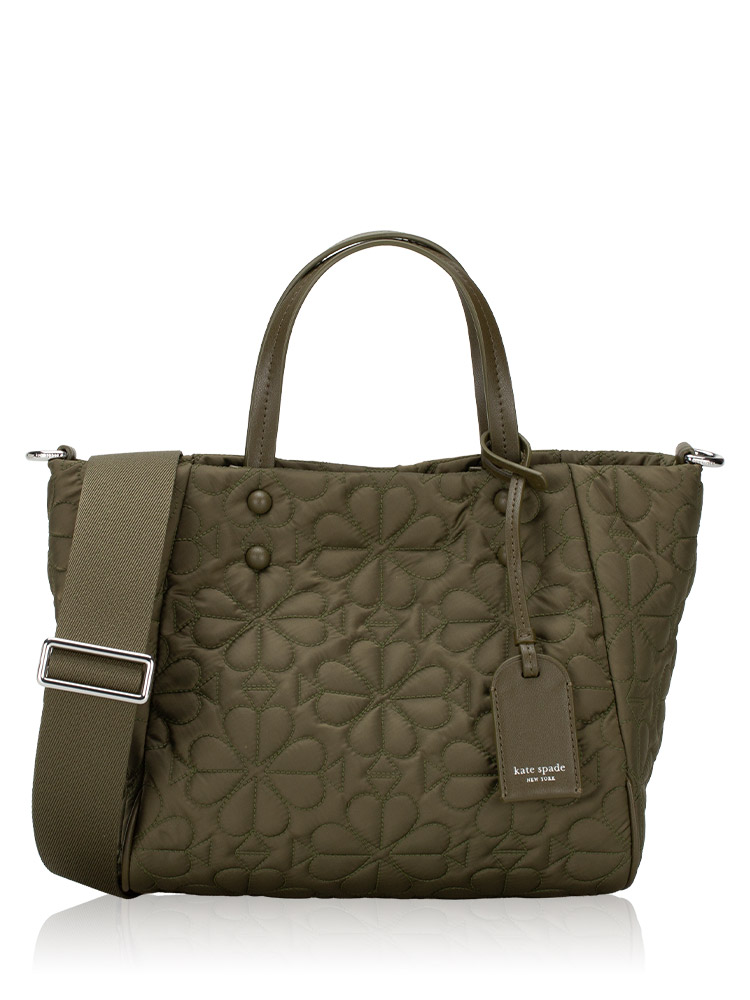 Tilly Quilted Small Tote Oolong Green