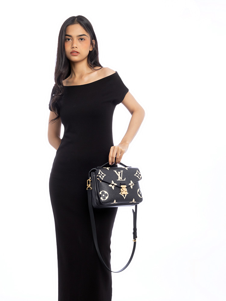 Monogram Empreinte Bicolor Pochette Metis Noir Beige