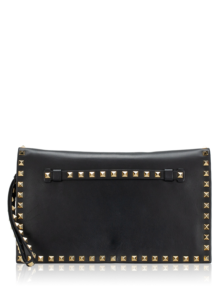 Nappa Rockstud Small Clutch Black