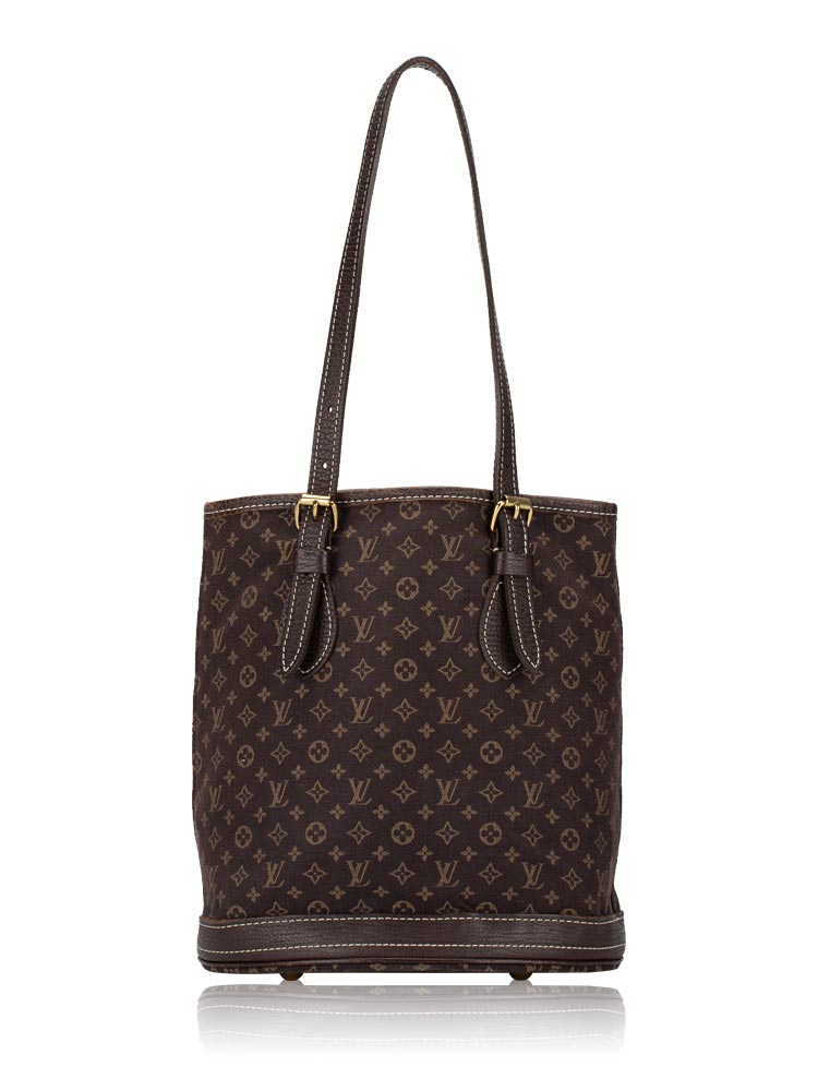 Monogram Mini Lin Petit Bucket Bag Ebene