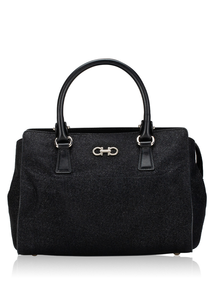 Glitter Fabric Beky Small Tote Black