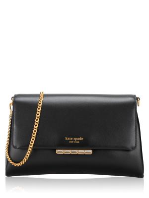Grace Embellished Lock Clutch Black